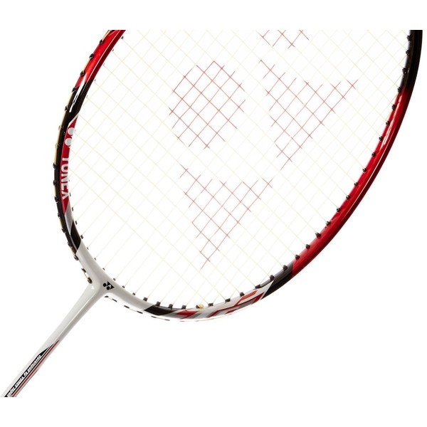YONEX Badminton Racket Nanoray Series 2018 with Full Cover Professional Graphite Carbon Shaft Light Weight Competition Racquet High Tension Fast Speed Performance (NR7000I - White/Red, Pack of 1)