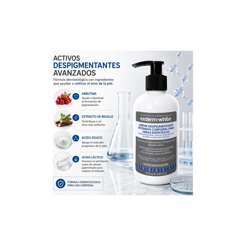 Exderm White Crema Despigmentante Intensiva Corporal 250