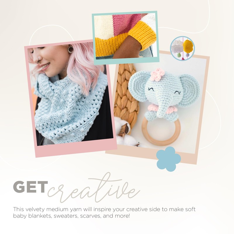 Lion Brand Yarn Feels Like Butta Yarn, Velvety-Soft Yarn for