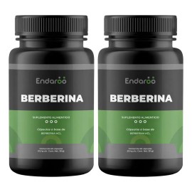 Berberina 500 mg 60 Cápsulas Vegetales Sin Sabor Endaroo Pack 2 Frascos