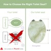 Angel Shield Marble Toilet Seat Durable Molded Wood with Quiet