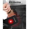 Card Holder Mens Wallet RFID Blocking Leather Minimalist Smart Pop