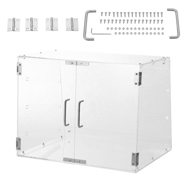 Happybuy 3-Tier Pastry Display Case, Commercial Countertop Bakery Display Box