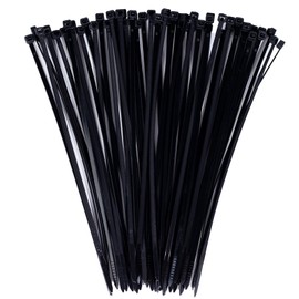 Cable Ties Black, 100 Pack Zip Ties 10 inch UV Resistant, 250mm x 3.6mm Tensile Strength 40lbs, Nylon Plastic Self Locking Large Heavy Duty Cable Wrap for Tidy Wires Home Workshop and Garden