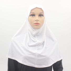Modest Beauty One-Piece Muslim Scarf Hijab Islamic Arab Head Wrap Solid Color for Women