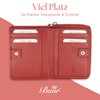 Baur Women's Genuine Leather Wallet with RFID Protection, Small Wallet,