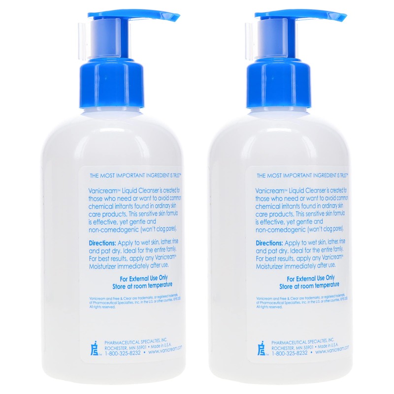 Free and Clear Liquid Cleanser, 8 Ounces each, Pack of