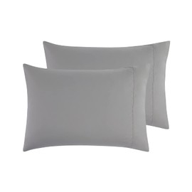 Empyrean Bedding Pillow Cases Standard Size - Soft Pillow Cases Queen - Standard Pillow Cases Set of 2 - Queen Pillow Cases Set of 2 - Queen Pillowcases Standard Size - Silver Light Gray