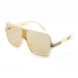 FEISEDY Oversized Square Sunglasses for Women Fashion Flat Top Sunglasses Retro One Piece Lens B2893