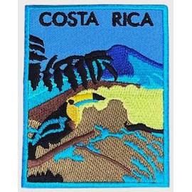 Costa Rica Patch (3.5 Inch) Iron-on/Sew-on Badge Travel Souvenir Emblem Perfect for Backpacks, Jackets, Hats, Bags, Crafts, Gift Patches