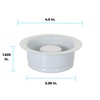 Mr. Scrappy 21-DSFS3-WH 3-Bolt Garbage Disposal Drain Stopper Sink Flange,White