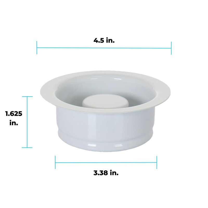 Mr. Scrappy 21-DSFS3-WH 3-Bolt Garbage Disposal Drain Stopper Sink Flange,White