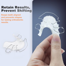 2 Hawley Retainer for Custom Teeth Retention, Custom-Fit Two Retainers for Upper and Lower Teeth - Comfortable and Durable