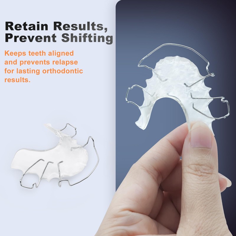 2 Hawley Retainer for Custom Teeth Retention, Custom-Fit Two Retainers