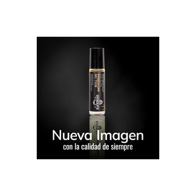 Blackbeard Antiojeras Roll-On para Ojos con Niacinamida, Ácido Hialurónico, Cafeína
