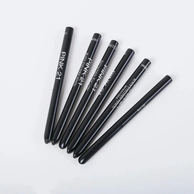 Delineador Negro 12pcs Impermeable Larga Duración Mate