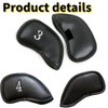 Golf Club Head Covers, Full Set of 12, Synthetic Leather,