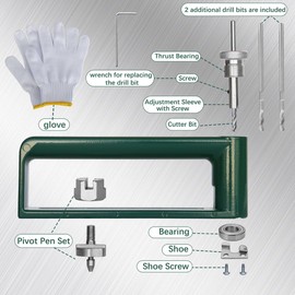 Adjustable Sheet Metal Hole Cutter w/ 2 Drill Bits, 2 to 12" Sheet Metal Saw Circle Hole Cutter for Duct/HVAC/Ductwork/Roofing/24ga Steel and 26ga Stainless