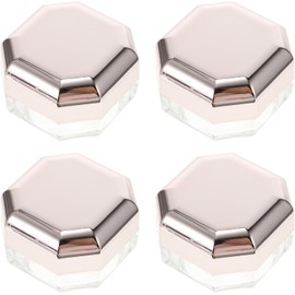 Toyvian 4 Estuches Octogonales Vacíos para Polvos Sueltos Caja Portátil para Maquillaje Oro Rosa Diseño Hermético Antidesbordamiento Adecuado para Viajes y Almacenamiento Práctico