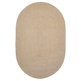 Biscuit Oval Ultra Durable Braided Area Rug by Homespice, 27" x 45" Tan - Beige, Indoor - Outdoor, Reversible, Stain Resistant and Spill-Proof, Farmhouse Style - 30 Day Risk Free Purchase