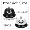 Pack of 2 Table Bell, Table Bell, Reception Bell, Black