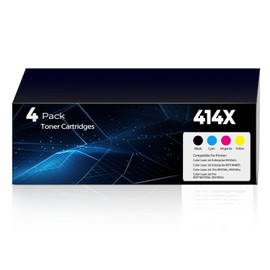 Cartuchos de tóner 414X de repuesto Pro MFP M479fdw M454dw para HP 414A 414X Toner (con chip) W2020A W2020X funciona para impresora Pro M479fdn M454dn M479 M454 Paquete de 4 (1BK+1C+1M+1Y)