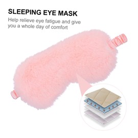Baluue 2sets Plush Goggles Travel Eye Mask for Airplane Eye Shades for Sleep Sleeping Eye Mask Sleep Blindfold Faux Fur Eye Cover Sleep Mask Plush Sleeping Blindfold Plush Eye Mask 2pcs*2