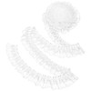 White Lace Ribbon, 2-Layer Pleated Edge White Lace Ruffle Trim