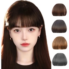 GFun Bangs Wig, Thick, Natural, Full Hand Plant, Partial Wig, Point Wig, Costume, Everyday, Dark Brown