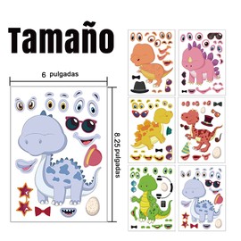 36 Pegatinas para Niños, Dinosaurios Juguetes, Calcamonias Infantiles Pegatinas para Niños y Niñas, Decoración Fiestas Dinosaurios, Juguetes Para Fiestas Infantiles