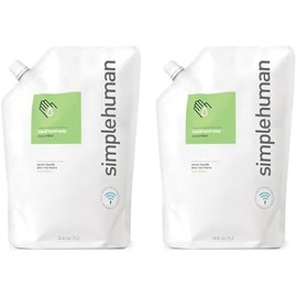 simplehuman Moisturizing Pouch Liquid Hand Soap Refill, 34 Fl Oz (Pack of 2), Cucumber, 34 Ounce