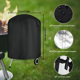LURI Funda para asador Exterior de 28in, Funda para asador de Bolsa de Almacenamiento.A Prueba de Polvo e Impermeable, disipación de Calor Funda asador