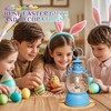 Easter Snow Globe, 9.4" Bunny Snow Lanterns with 6Hr Timer,