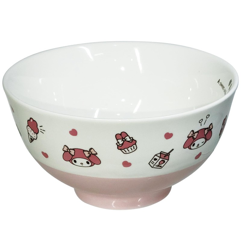 Sanrio My Melody Rice Bowl, Kawaii Ikomo My Melo, Pink,