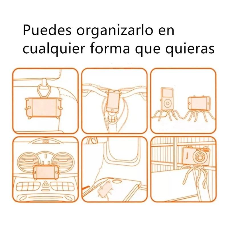 Dol01 Porta Celular Soporte Tripie Selfi Stick Escritorio Moto Kit