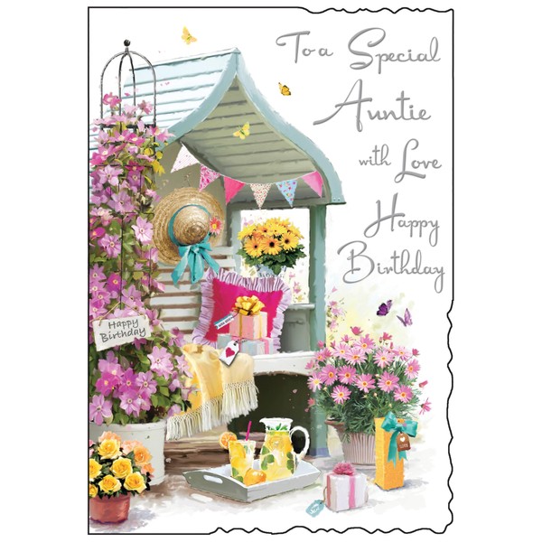 Jonny Javelin Auntie Birthday Card - Happy Birthday Card with