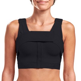 MARENA B15 FlexFit Adjustable Padded Support Stabilizer Shoulder Closure Bra, 32 B/C, Black