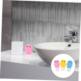 Ipetboom 3pcs Travel Lotion Dispensers Squeezable Shampoo Body Lotion Storage Bottles Adorable Cartoon Design Leakproof Containers for Shampoo Shower Gel and Skin Care Products