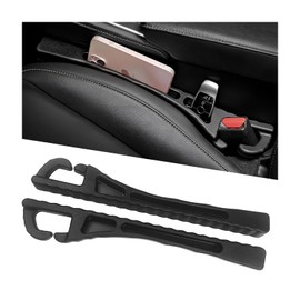 NYTKL 2 PCS Car Seat Gap Filler Organizer, PU Leather Stopper to Fill The Gap Between Seat and Console, Crevice Blocker No Drop Seat Guard Stop Things from Dropping for Trunk Sedan
