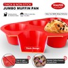 Walfos Silicone Texas Muffin Pan - 6 Cup Jumbo Silicone