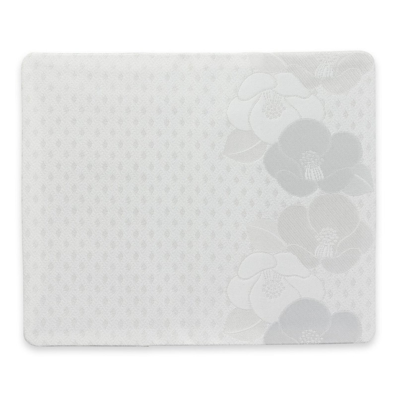 Midori Fukusa 53315006 Golden Seal Silk Cloth with Snow Camellia