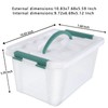 Eslite 6 Quart Plastic Stackable Storage Latch Bins,Clear Latching Box