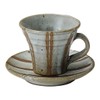 信楽焼 in the town of 白萩 Lines Coffee Bowl Dish