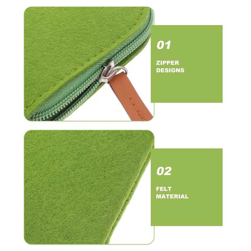 DEARMAMY Set of 4 Felt Wallet for Mini Purse with