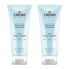 Cremo Cremo Womens Shaving Cream Sensitive Skin, Moisturizing, Vanilla & Orchid, Ultra-Slick Shave Cream for Women, Fights Nicks, Cuts and Razor Burn, 6 Fl Oz (Pack of 2)