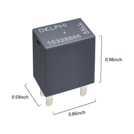 Relay 15328866 (Set of 2), 4-Pin High Power Relay - 12VDC 20A 4 Terminal Multi-Use Relay 8385, Compatible for GM GMC Buick Chevy Vehicle