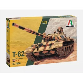 Italeri 7006S 1:72 Rus. T-62 Battle Tank - Faithful Replica, Model Building, Plastic Kit, Crafts, Hobby, Gluing, Model Kit, Assembly, Unpainted