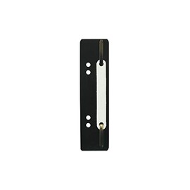 Exacompta 426001B Suspension File Strips Polypropylene with Double Holes Plastic Cover Strip For Documents DIN A4 35 x 150 mm Packaging Black