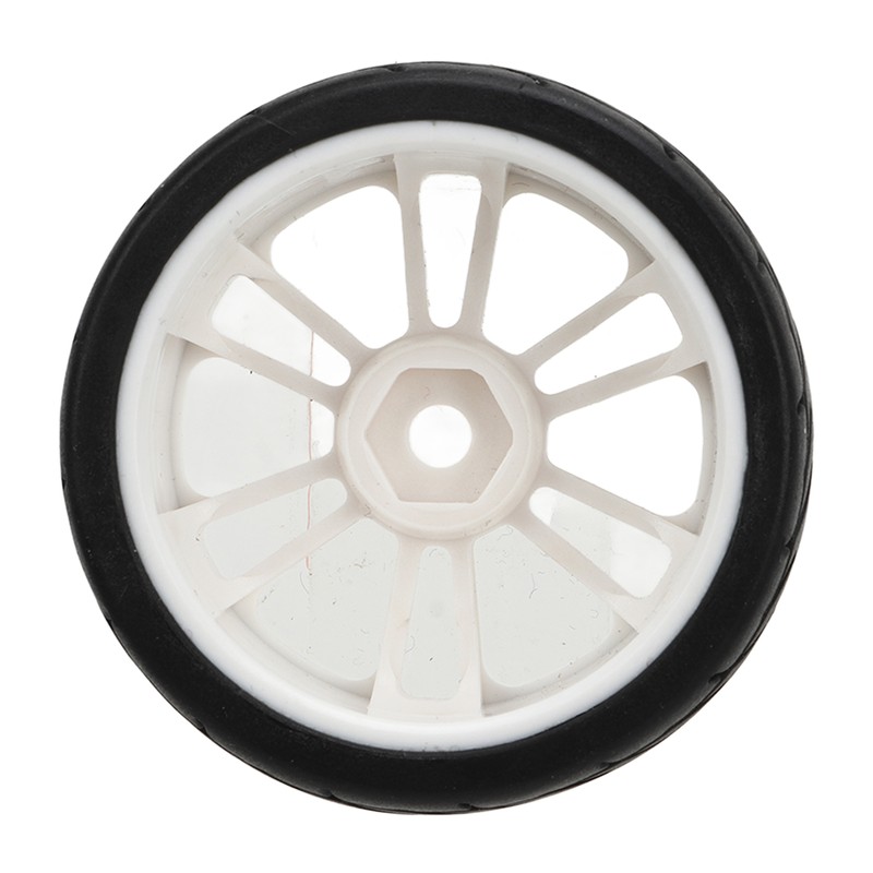 2PCS RC Racing Tire Plastic Wheel Hub and Rubber Tire