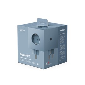 Avolt Avolt Square 2 Steckdosenleiste mit USB-C C Design Steckdosenw1rfel mit 3-Steckdosen & 2 USB-C Ports (30W) C Mehrfachsteckdose f1r B1ro & Zuhause C In Mehreren Farben Erh?ltlich (Blau)